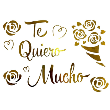 TE QUIERO MCHO AMOR GOLD YAPIŞKANLI BALON STİCKER TE QUIERO MCHO AMOR GOLD YAPIŞKANLI BALON STİCKER