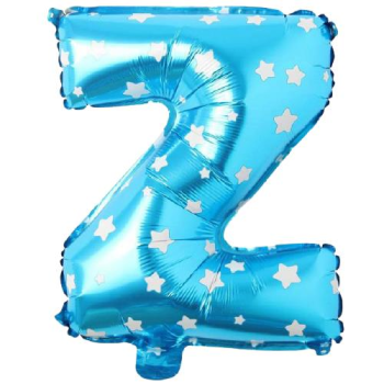 Z- HARF 16 İNC MAVİ RENK BALON 36 CM