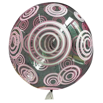 20 İNÇ YUVARLAK ÇİZGİLER BASKILI ŞEFFAF BOBO BALON 20 İNÇ YUVARLAK ÇİZGİLER BASKILI ŞEFFAF BOBO BALON