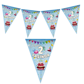 2 YAŞ MAVİ ÜÇGEN FLAMA 2 YAŞ MAVİ ÜÇGEN FLAMA