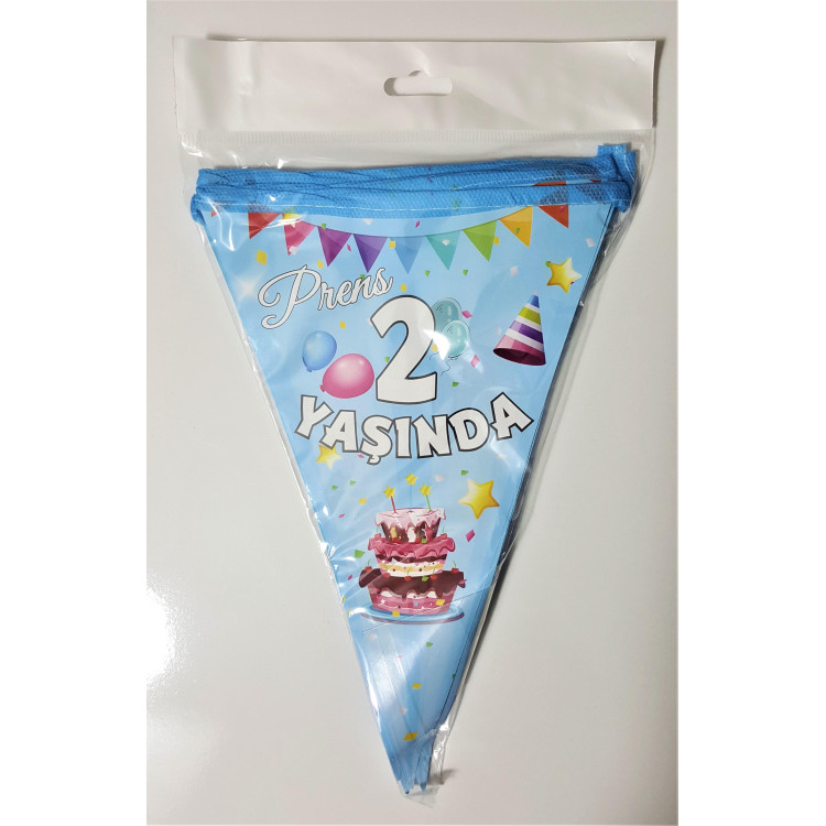 2 YAŞ MAVİ ÜÇGEN FLAMA