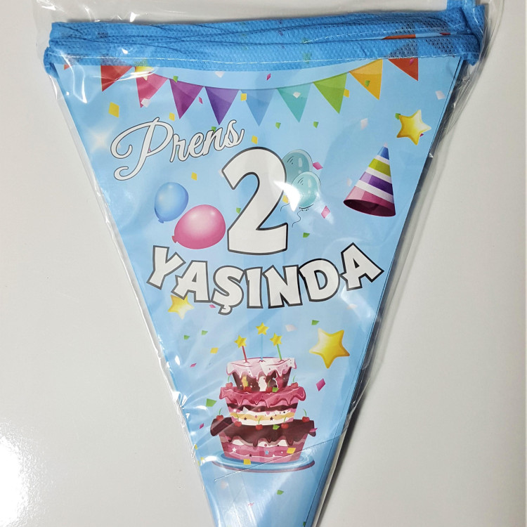 2 YAŞ MAVİ ÜÇGEN FLAMA