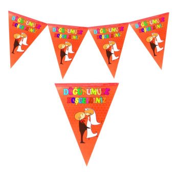 DÜĞÜNÜMÜZE HOŞGELDİNİZ ÜÇGEN FLAMA DÜĞÜNÜMÜZE HOŞGELDİNİZ ÜÇGEN FLAMA