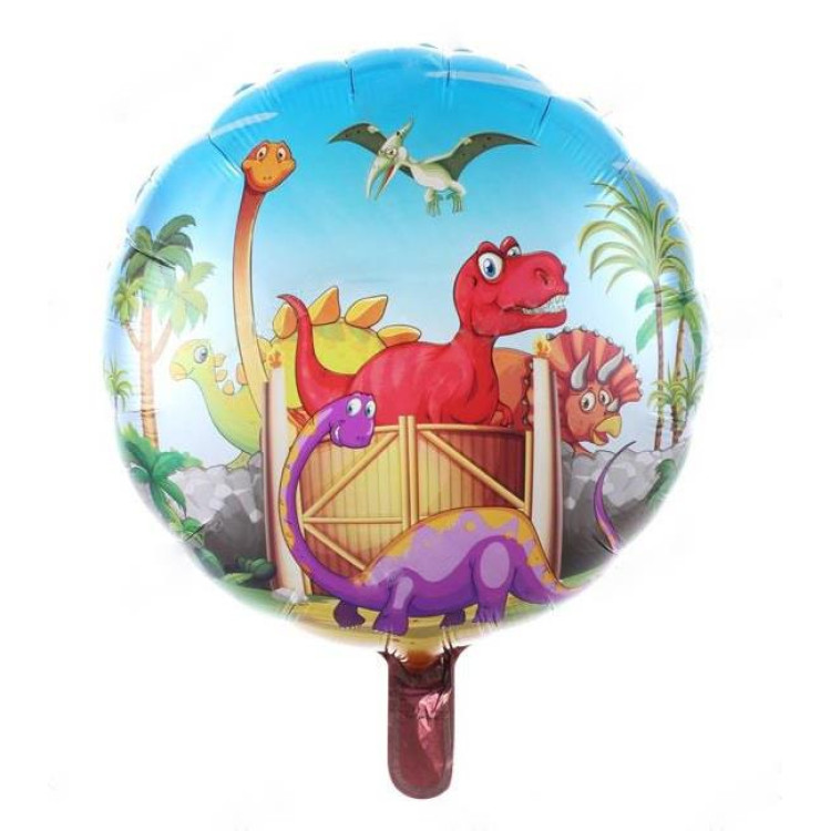 18 İNÇ YUVARLAK DİNAZOR FOLYO BALON 45*45