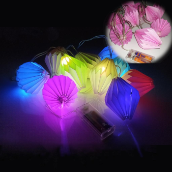 2MT 2 PİLLİ SARKIT PEMBE PETEK RGB LED KAĞIT SÜS 2MT 2 PİLLİ SARKIT PEMBE PETEK RGB LED KAĞIT SÜS