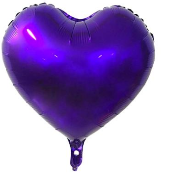 24 İNC KALP MOR RENK FOLYO BALON