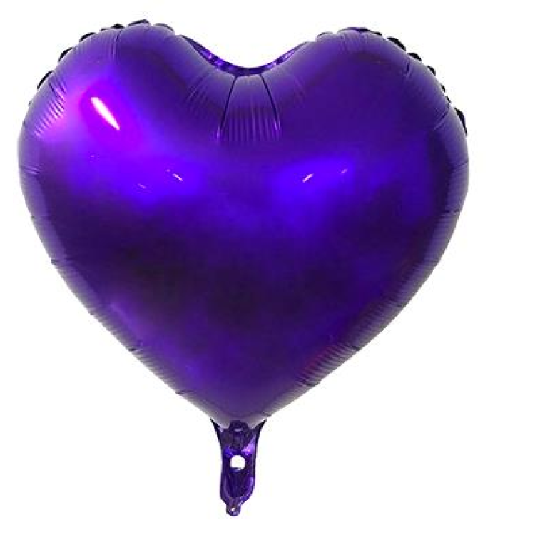 24 İNC KALP MOR RENK FOLYO BALON
