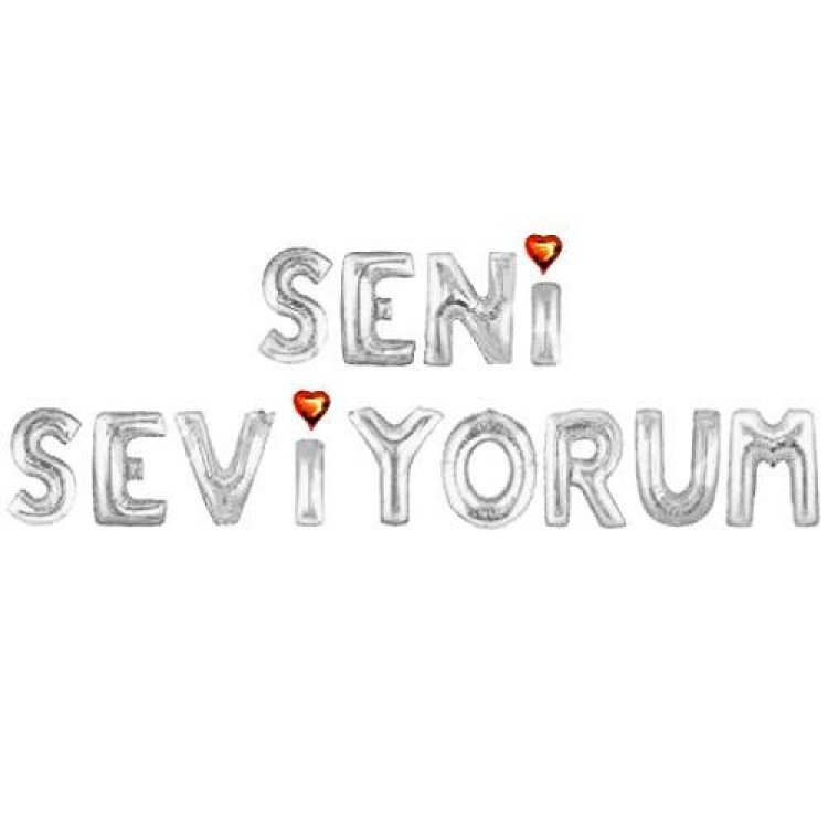 SENİ SEVİYORUM GÜMÜŞ SET BALON