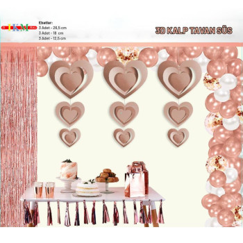 9 LU 3D KALP ROSEGOLD TAVAN SÜS 9 LU 3D KALP ROSEGOLD TAVAN SÜS