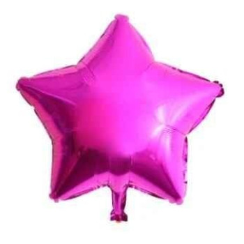 18 İNC YILDIZ FUŞYA RENK FOLYO BALON