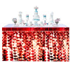 METALİZE KALP KIRMIZI MASA ETEĞİ 70*300cm