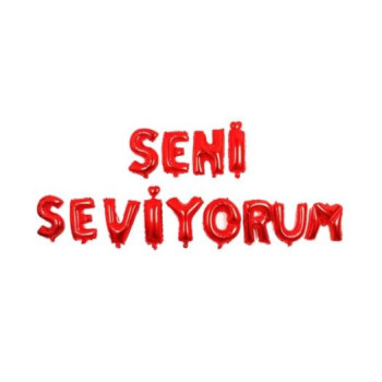 SENİ SEVİYORUM KIRMIZI SET BALON SENİ SEVİYORUM KIRMIZI SET BALON