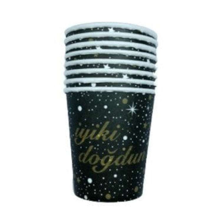 8 Lİ İYİKİ DOĞDUN GOLD BARDAK