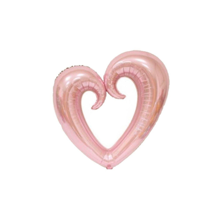 ORTASI BOŞ KALP ROSEGOLD FOLYO BALON 100 CM