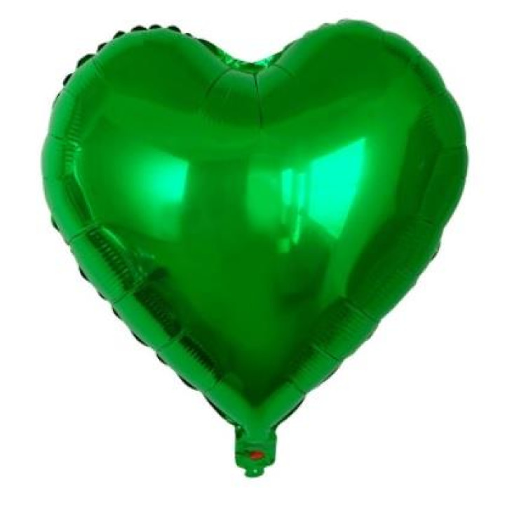 18 İNC KALP YEŞİL RENK FOLYO BALON