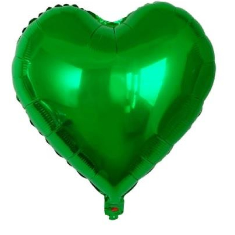 18 İNC KALP YEŞİL RENK FOLYO BALON