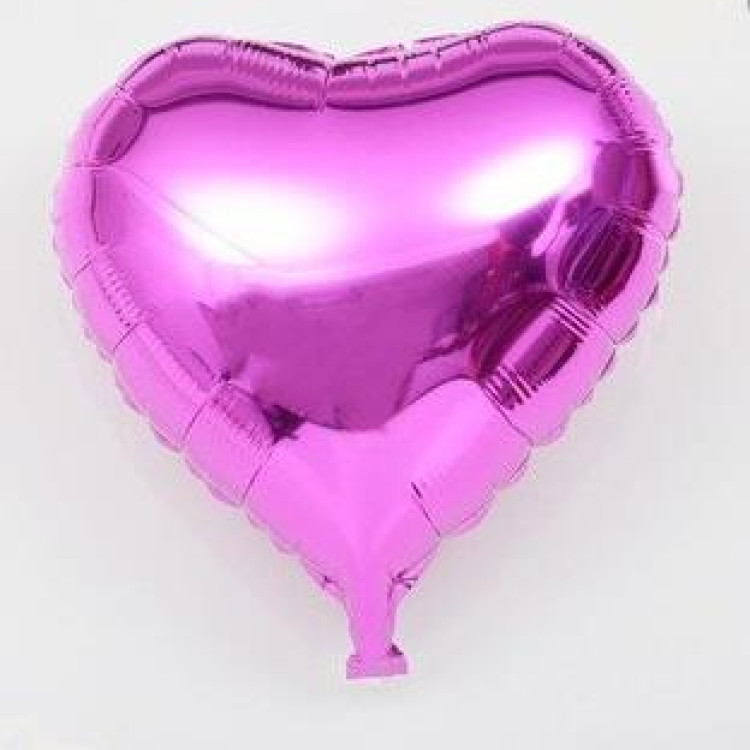 18 İNC KALP PEMBE RENK FOLYO BALON
