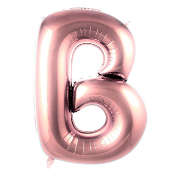 B- HARF 40 İNC ROSEGOLD RENK BALON 100 CM B- HARF 40 İNC ROSEGOLD RENK BALON 100 CM