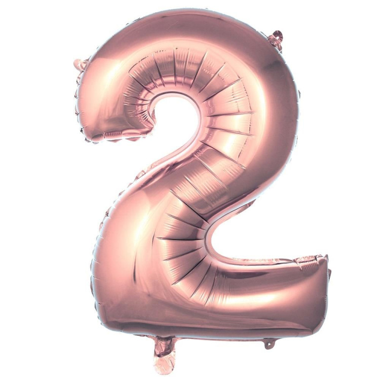 2- RAKAM 40 İNC ROSEGOLD RENK BALON 100 CM 2- RAKAM 40 İNC ROSEGOLD RENK BALON 100 CM