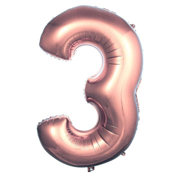 3- RAKAM 40 İNC ROSEGOLD RENK BALON 100 CM 3- RAKAM 40 İNC ROSEGOLD RENK BALON 100 CM