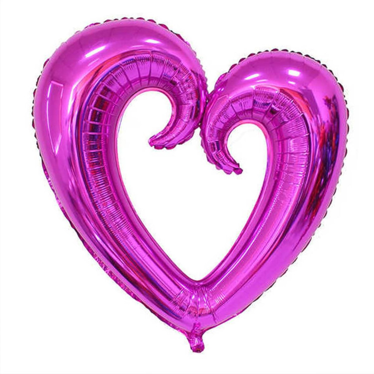 ORTASI BOŞ KALP FUŞYA FOLYO BALON 100 CM ORTASI BOŞ KALP FUŞYA FOLYO BALON 100 CM