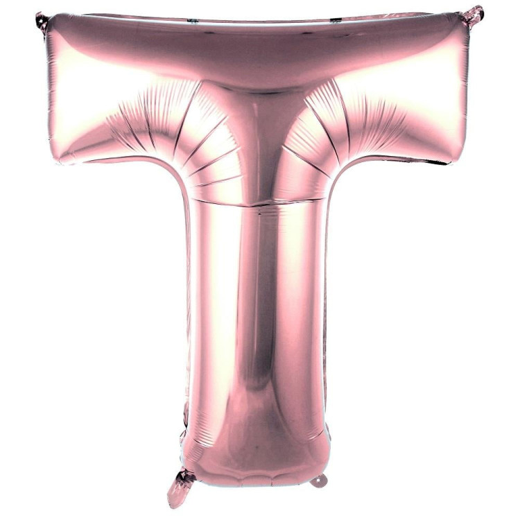 T- HARF 40 İNC ROSEGOLD RENK BALON 100 CM T- HARF 40 İNC ROSEGOLD RENK BALON 100 CM