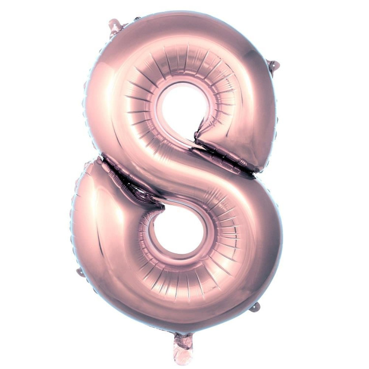 8- RAKAM 40 İNC ROSEGOLD RENK BALON 100 CM 8- RAKAM 40 İNC ROSEGOLD RENK BALON 100 CM