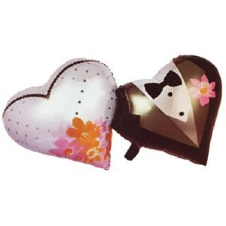 GELİN DAMAT KALP FOLYO BALON