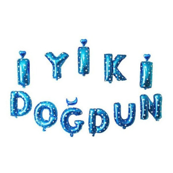 İYİKİ DOĞDUN MAVİ SET BALON İYİKİ DOĞDUN MAVİ SET BALON