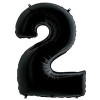 2- RAKAM 40 İNC SİYAH RENK BALON 100 CM 2- RAKAM 40 İNC SİYAH RENK BALON 100 CM