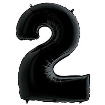 2- RAKAM 40 İNC SİYAH RENK BALON 100 CM 2- RAKAM 40 İNC SİYAH RENK BALON 100 CM