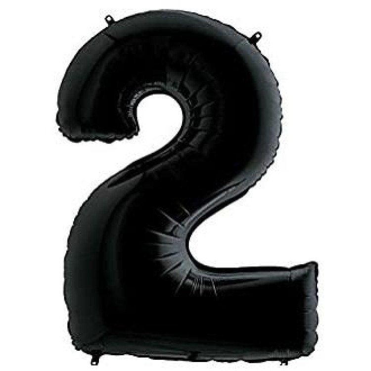 2- RAKAM 40 İNC SİYAH RENK BALON 100 CM 2- RAKAM 40 İNC SİYAH RENK BALON 100 CM