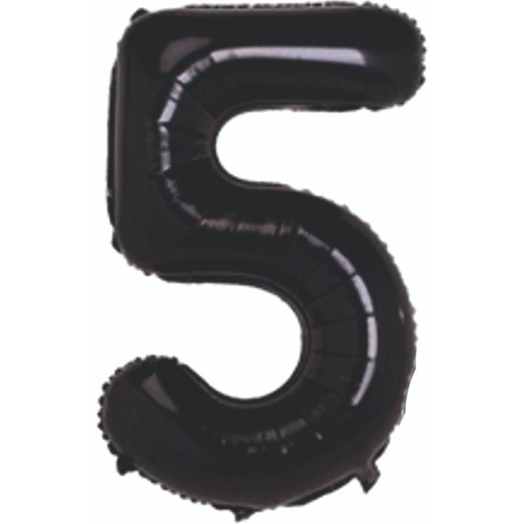 5- RAKAM 40 İNC SİYAH RENK BALON 100 CM 5- RAKAM 40 İNC SİYAH RENK BALON 100 CM