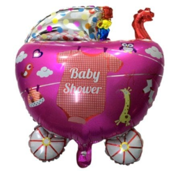 BEBEK ARABASI PEMBE RENK FOLYO BALON BEBEK ARABASI PEMBE RENK FOLYO BALON