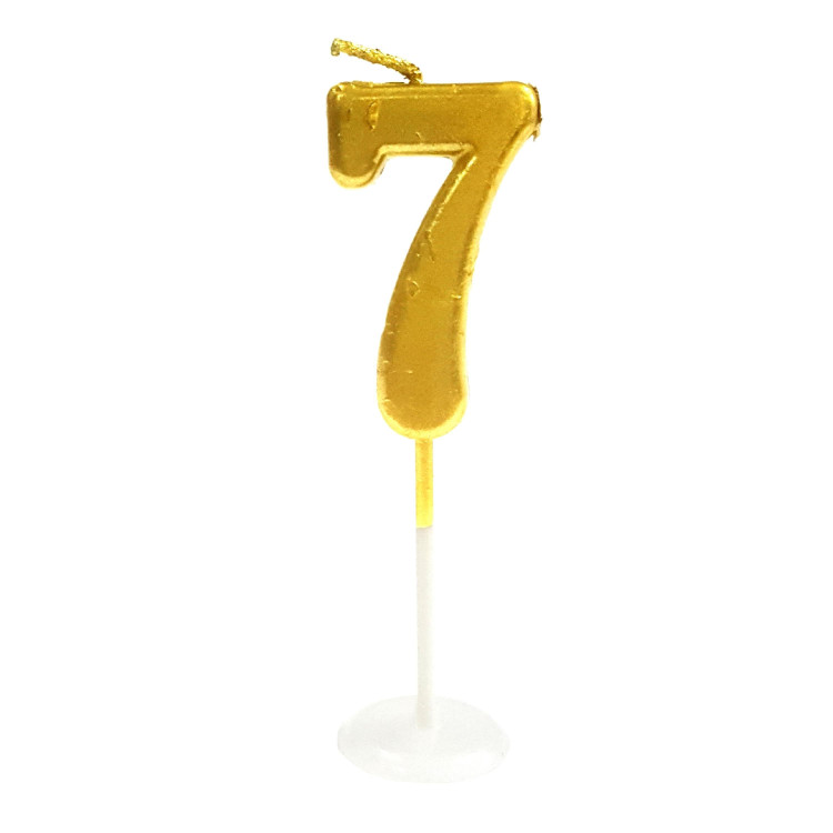 KÜÇÜK BOY 7 RAKAM GOLD MUM 8CM KÜÇÜK BOY 7 RAKAM GOLD MUM 8CM