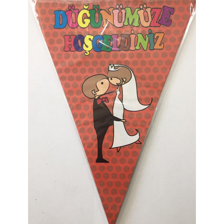 HAPPY BİRTHDAY GOLD ÜÇGEN FLAMA