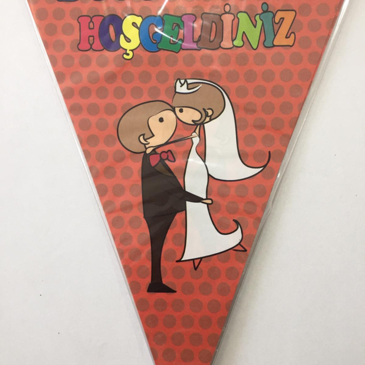 HAPPY BİRTHDAY GOLD ÜÇGEN FLAMA