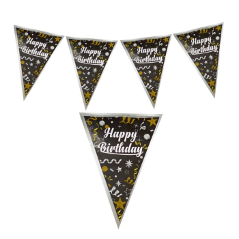 HAPPY BİRTHDAY SİYAH ÜÇGEN FLAMA HAPPY BİRTHDAY SİYAH ÜÇGEN FLAMA