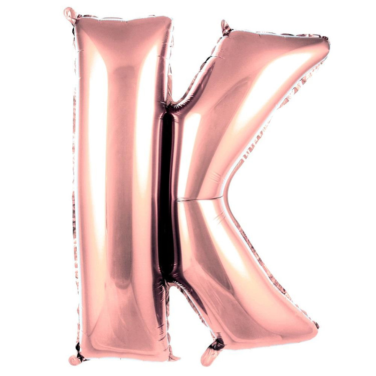 K- HARF 40 İNC ROSEGOLD RENK BALON 100 CM K- HARF 40 İNC ROSEGOLD RENK BALON 100 CM