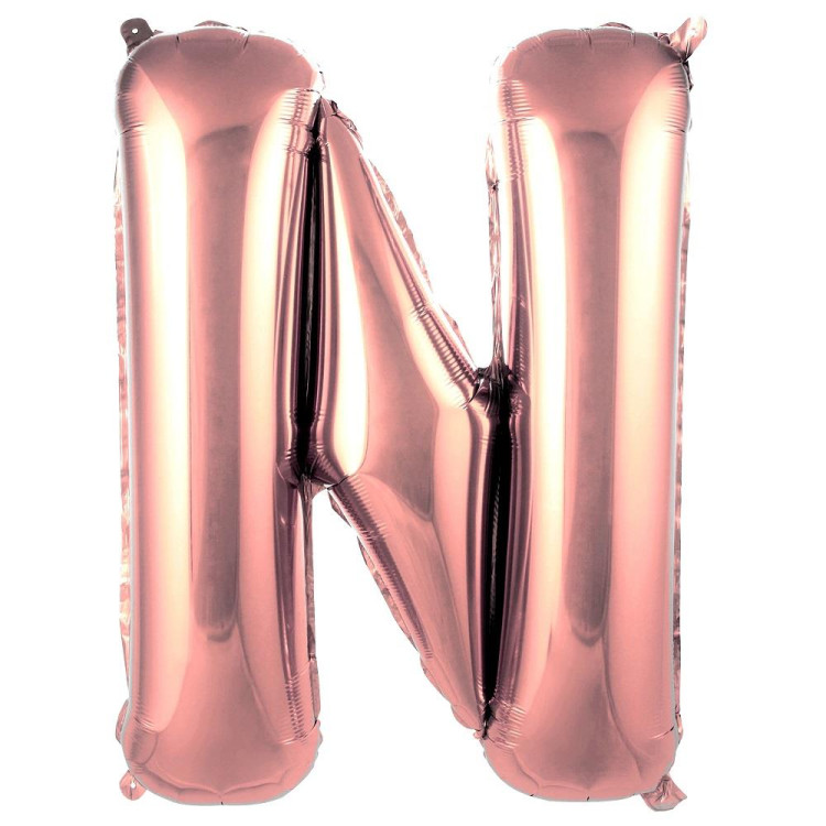 N- HARF 40 İNC ROSEGOLD RENK BALON 100 CM N- HARF 40 İNC ROSEGOLD RENK BALON 100 CM
