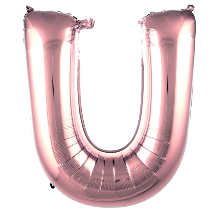 U- HARF 40 İNC ROSEGOLD RENK BALON 100 CM U- HARF 40 İNC ROSEGOLD RENK BALON 100 CM