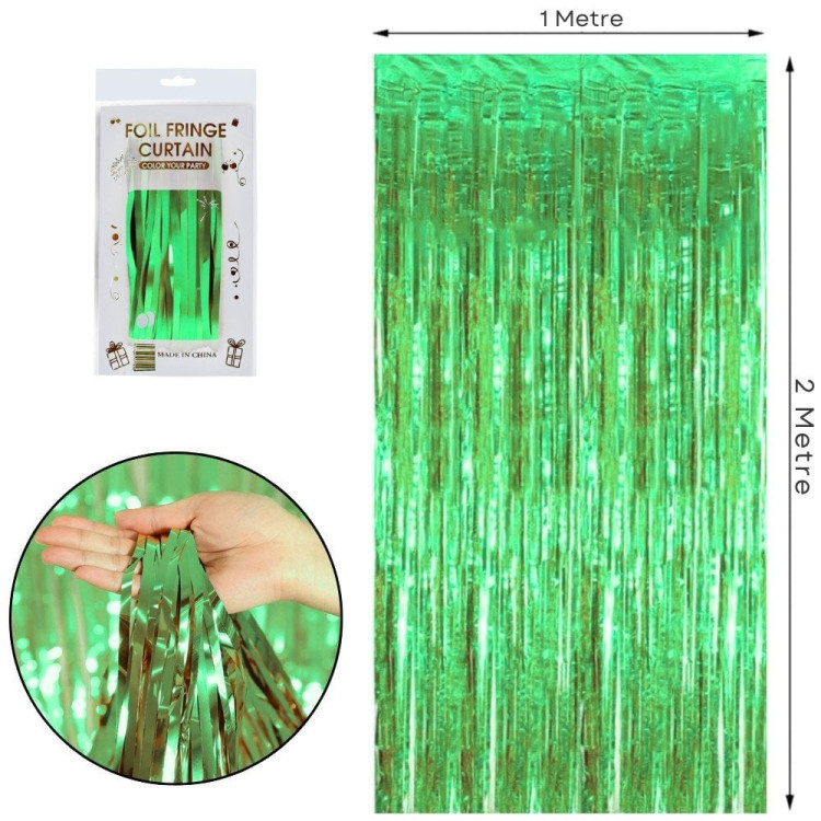 İTHAL METALİZE YEŞİL ARKA PLAN PERDESİ