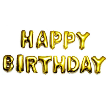 HAPPY BİRTHDAY GOLD SET BALON HAPPY BİRTHDAY GOLD SET BALON