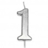 KÜÇÜK BOY 1 RAKAM GÜMÜŞ MUM 8CM KÜÇÜK BOY 1 RAKAM GÜMÜŞ MUM 8CM