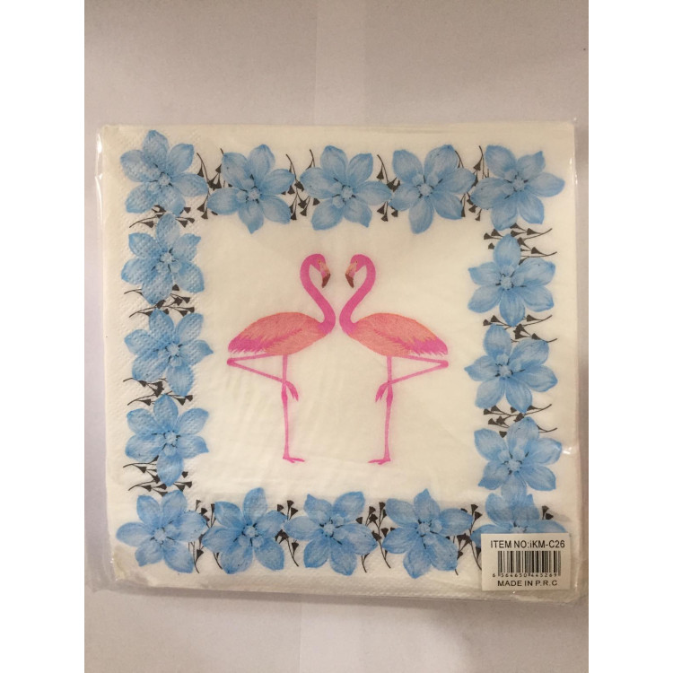 20 Lİ FLAMİNGO MAVİ PEÇETE
