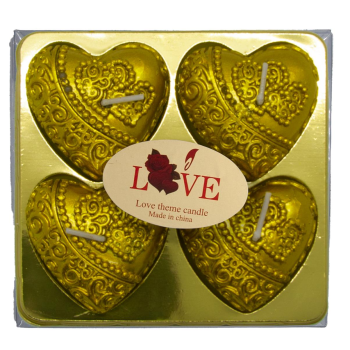 4LÜ KALP ASETAT KUTULU GOLD MUM 4LÜ KALP ASETAT KUTULU GOLD MUM