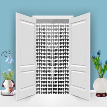 METALİZE KALP GÜMÜŞ KAPI PERDESİ 2*1m METALİZE KALP GÜMÜŞ KAPI PERDESİ 2*1m