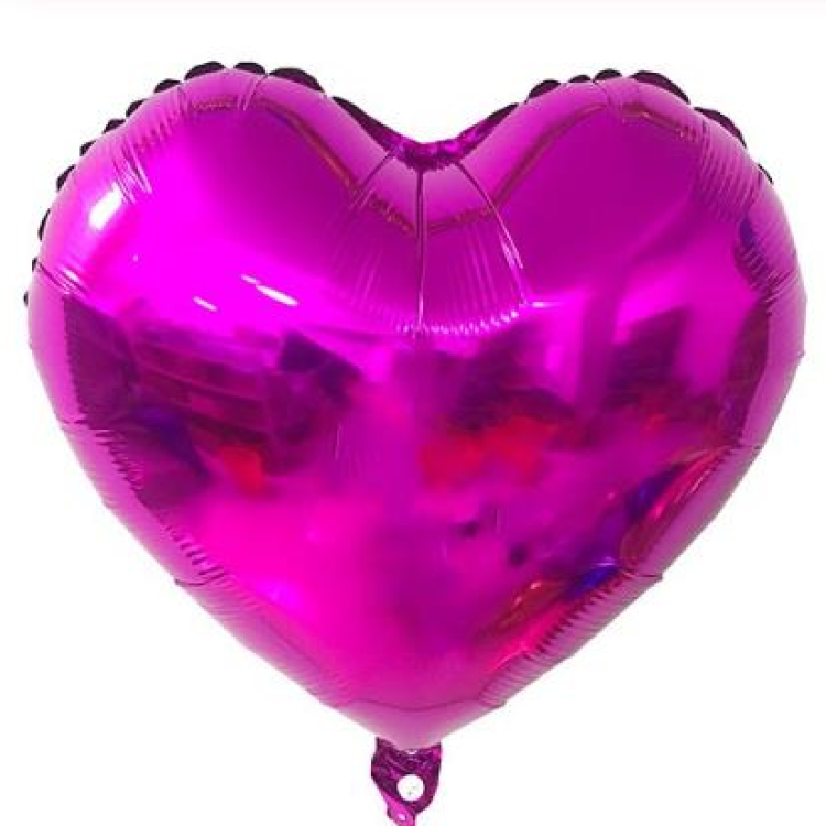34 İNC KALP FUŞYA FOLYO BALON 100 CM