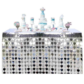 METALİZE KALP GÜMÜŞ MASA ETEĞİ 70*300cm METALİZE KALP GÜMÜŞ MASA ETEĞİ 70*300cm