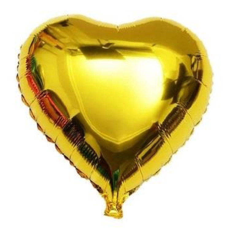34 İNC KALP GOLD FOLYO BALON 100 CM